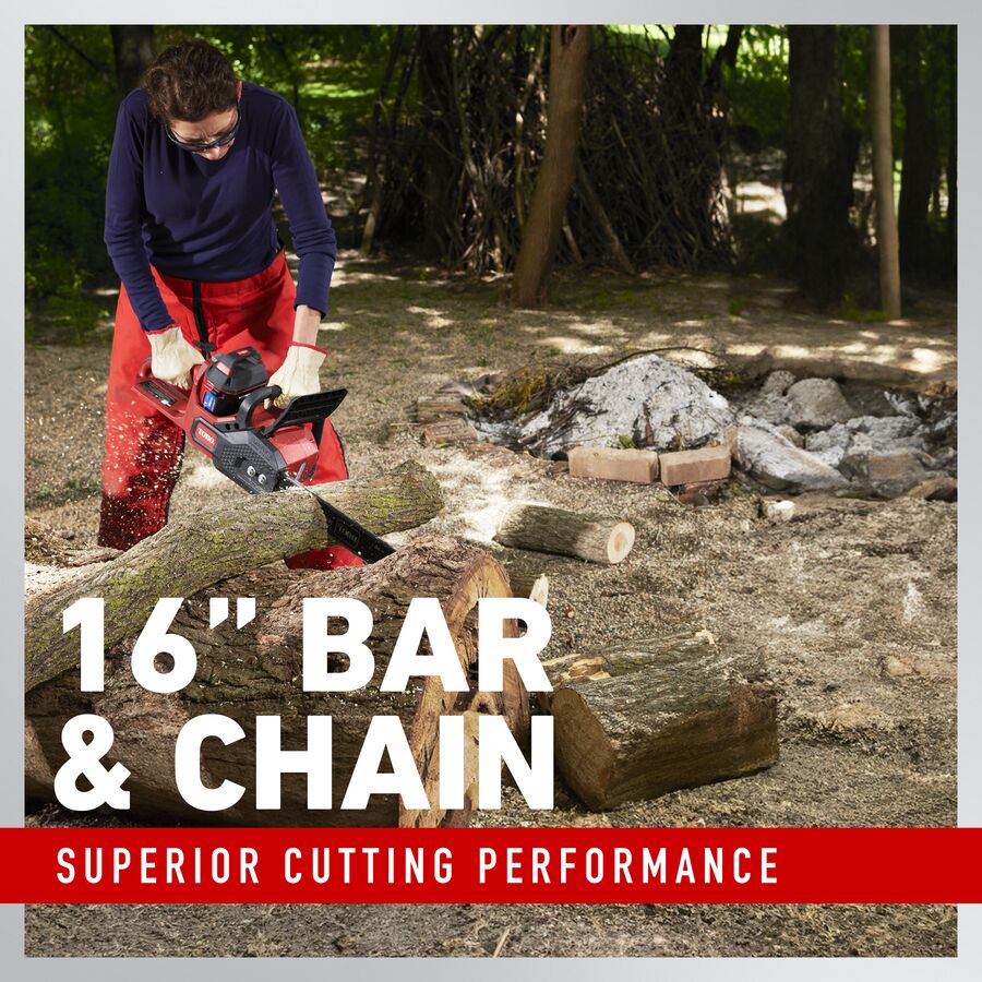 Toro 60V MAX* 16 in. (40.6 cm) Brushless Chainsaw - 2.0Ah Battery Included (51851)